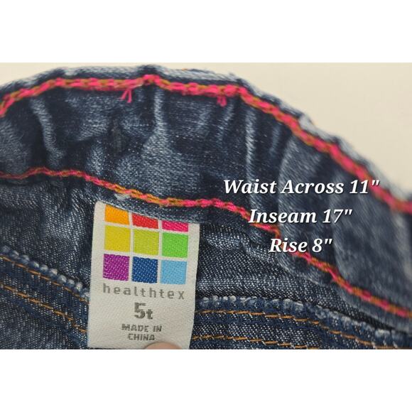 Vintage 90's Healthtex Girls Heart Embroidered Jeans – Size 5T - Picture 2 of 4
